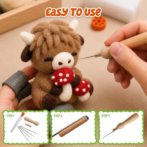 Voduynl Beginner Needle Felting Kit (Cow) in Saudi Arabia