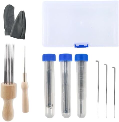 CATOPIA Wool Felting Needles, Wool Felting Tools, Wool Felting Supplies, Poking Needle Storage Box, Needle Box. Including 1 Premium Three-Needle Pen with 3 Needles and 30Pcs Needles in 3 Sizes. in Saudi Arabia