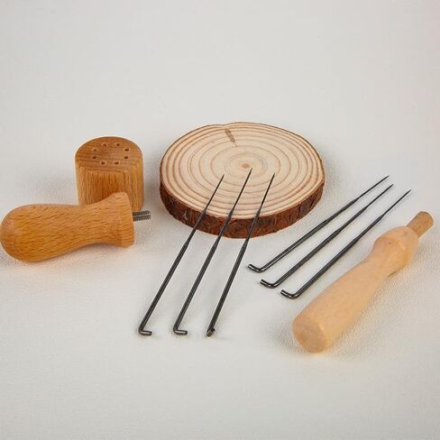 CATOPIA Wool Felting Needles, Wool Felting Tools, Wool Felting Supplies, Poking Needle Storage Box, Needle Box. Including 1 Premium Three-Needle Pen with 3 Needles and 30Pcs Needles in 3 Sizes. in Saudi Arabia