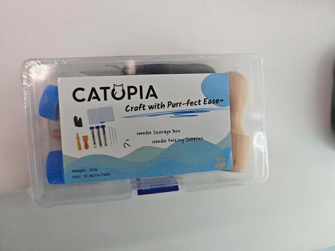 CATOPIA Wool Felting Needles, Wool Felting Tools, Wool Felting Supplies, Poking Needle Storage Box, Needle Box. Including 1 Premium Three-Needle Pen with 3 Needles and 30Pcs Needles in 3 Sizes. in Saudi Arabia
