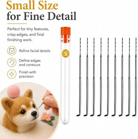 Gipony 80-Piece Felting Needles - 8 Tubes (30 Small, 30 Medium, 20 Large Needles) | Pro Needle Felting Tools & Supplies | Bulk Sizes for Wool Sculpting in Kuwait