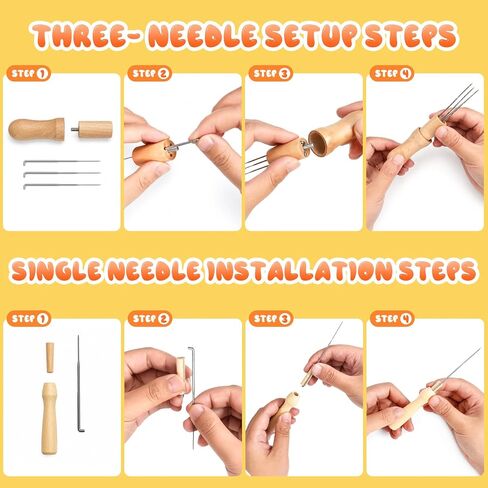 26-Piece Needles Felting kit Tools Needles Wool Felting Soft Needle Felting Pad with 2 Sizes Felting Needles for Needle Felting Craft DIY in Saudi Arabia