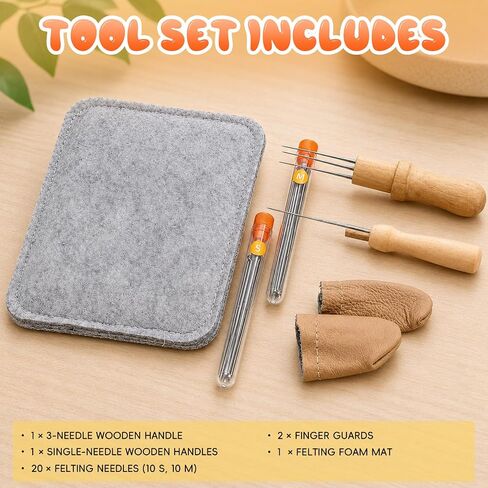 26-Piece Needles Felting kit Tools Needles Wool Felting Soft Needle Felting Pad with 2 Sizes Felting Needles for Needle Felting Craft DIY in Saudi Arabia