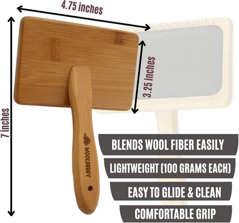 Woolbuddy 2PCS Large Wool Carder Brush for Felting & Pets, 7 x 4.75 Inch in Kuwait