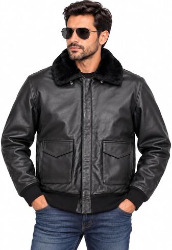Air Force A-2 Leather Flight Bomber Jacket Aviator pilot WWII Jacket (Regular & Special sizes) in Kuwait