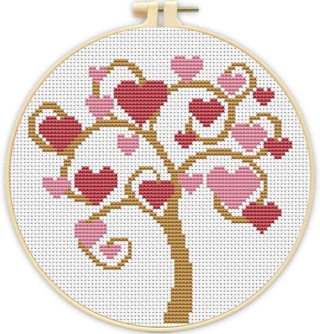 Stamped Cross Stitch Kits for Beginners-Highland Cow,with Embroidery Hoop in Saudi Arabia