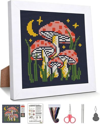 Sea Turtle Stamped Cross Stitch Kits for Beginners Adults with Framed in Saudi Arabia