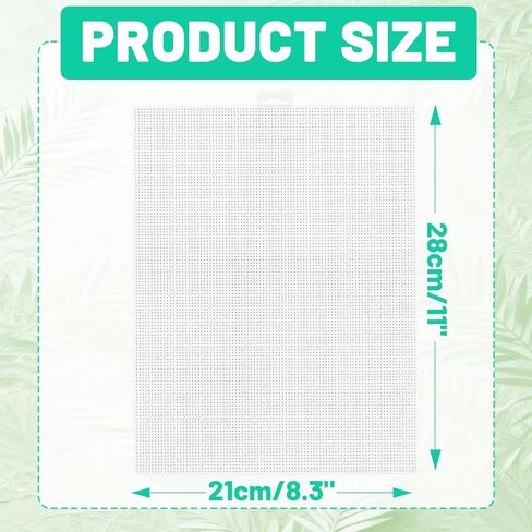 6 Pcs 14 Count White Plastic Mesh Canvas Sheets, 11x8.2 Inch for Cross Stitch Embroidery DIY Craft Projects in Saudi Arabia
