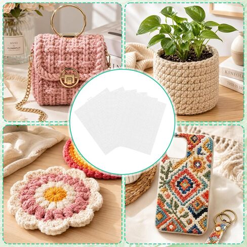 6 Pcs 14 Count White Plastic Mesh Canvas Sheets, 11x8.2 Inch for Cross Stitch Embroidery DIY Craft Projects in Saudi Arabia
