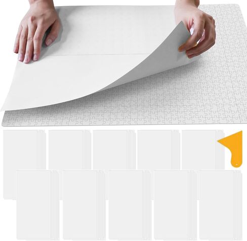 ALL4JIG Puzzle Saver – 24-Pack Puzzle Glue Sheets for 1000-3000 Pieces, Self-Adhesive Sticker Sheets, Easy to Preserve & Frame Jigsaw Puzzles in Kuwait