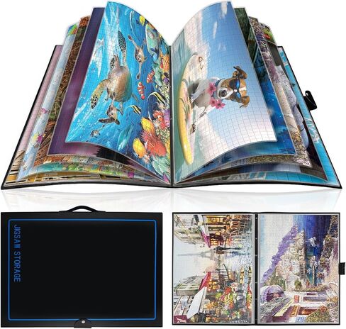 ALL4JIG 25.98"×30.31" Puzzle Binder – Space-Saving Storage Folder for 500–1000 Piece Puzzle Collection, Holds 20 Puzzles, HD Film Pockets, Birthday Gift for Mom & Grandma in Kuwait