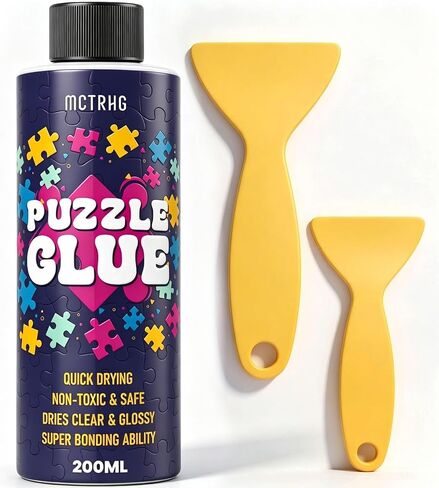 Clear Jigsaw Puzzle Glue with Applicators, Quick-Dry, 200mL in Kuwait