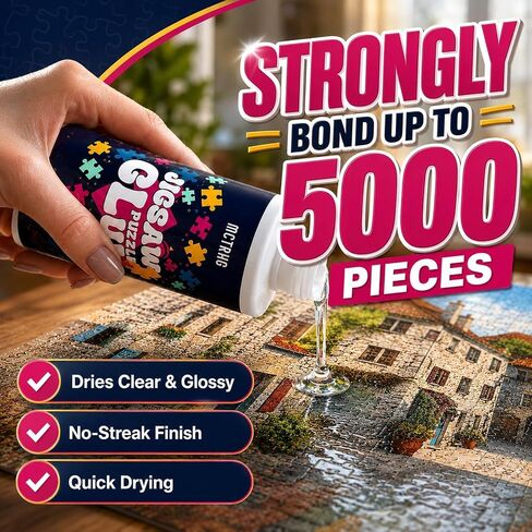 Clear Jigsaw Puzzle Glue with Applicators, Quick-Dry, 200mL in Kuwait