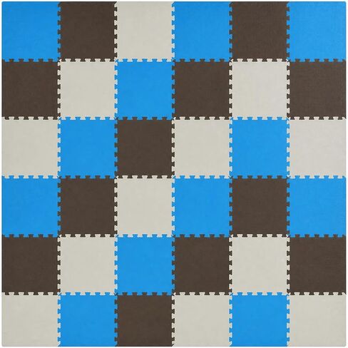 BalanceFrom Foam Floor Tiles for Kids - Non-Toxic Comfortable Baby Play Mat and Interlocking Foam Tiles for Crawling & Development, Soft Play Mat for Babies, 36 Tiles Cover 36 SQ SF in Kuwait