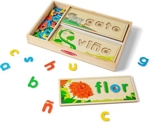Melissa & Doug Spanish See & Spell Educational Language Learning Toy - FSC-Certified Materials in Kuwait