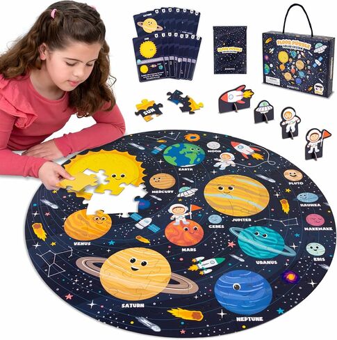 BONNYCO Giant Floor Puzzles for Kids Solar System with 70 Large Pieces in Saudi Arabia