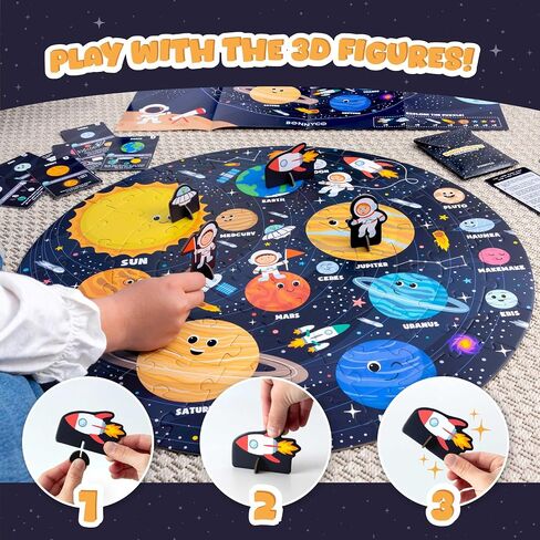 BONNYCO Giant Floor Puzzles for Kids Solar System with 70 Large Pieces in Saudi Arabia