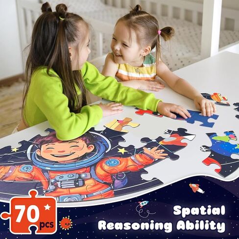 TALGIC Jumbo Floor Puzzle for Kids Ages 4-6, 70 Piece Solar System Puzzle in Kuwait