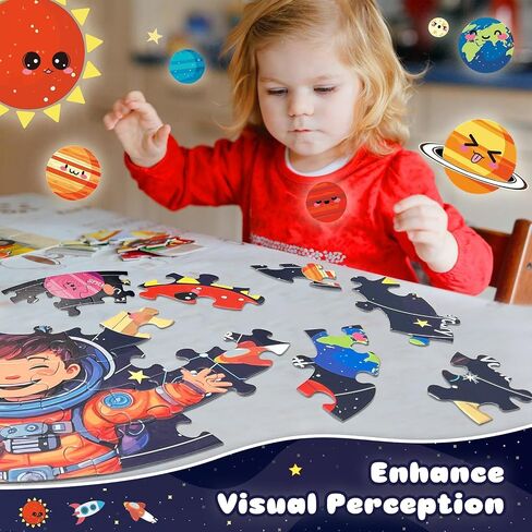 TALGIC Jumbo Floor Puzzle for Kids Ages 4-6, 70 Piece Solar System Puzzle in Kuwait