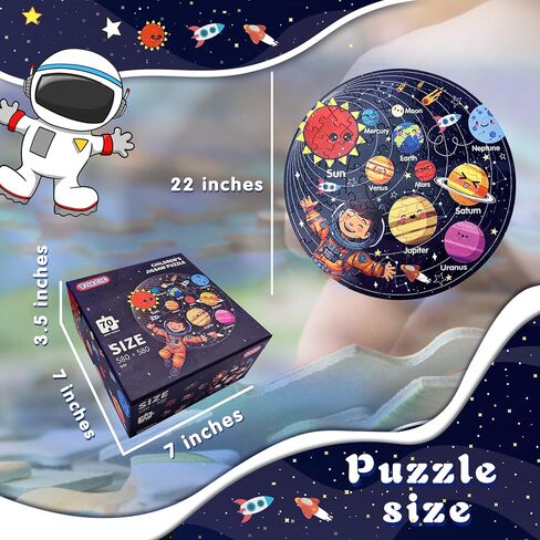 TALGIC Jumbo Floor Puzzle for Kids Ages 4-6, 70 Piece Solar System Puzzle in Kuwait