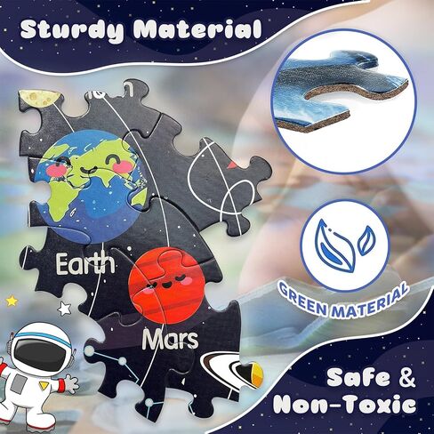 TALGIC Jumbo Floor Puzzle for Kids Ages 4-6, 70 Piece Solar System Puzzle in Kuwait