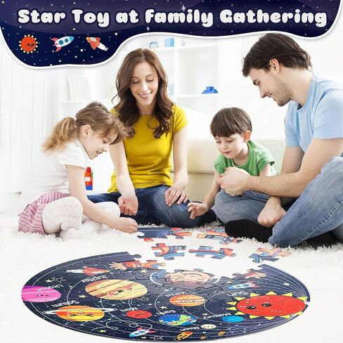 TALGIC Jumbo Floor Puzzle for Kids Ages 4-6, 70 Piece Solar System Puzzle in Kuwait