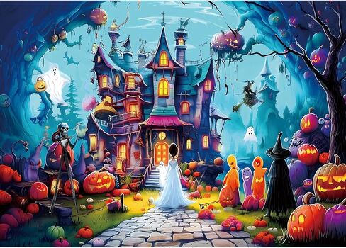 Halloween 1000 Pieces Puzzles for Adults Horror House Night in Saudi Arabia