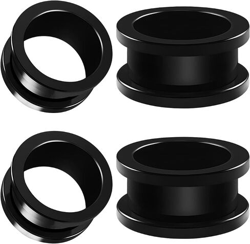 BIG GAUGES 2 Pairs Acrylic External Screw Flesh Tunnels Piercing Jewelry Stretcher Ear Lobe Earring Plugs in Kuwait