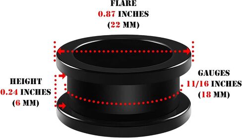 BIG GAUGES 2 Pairs Acrylic External Screw Flesh Tunnels Piercing Jewelry Stretcher Ear Lobe Earring Plugs in Kuwait