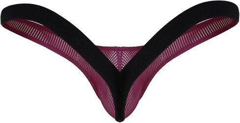 ACSUSS Men's Mesh See Through Lingerie Stretchy Jockstrap Bikini Thongs Underwear in Kuwait