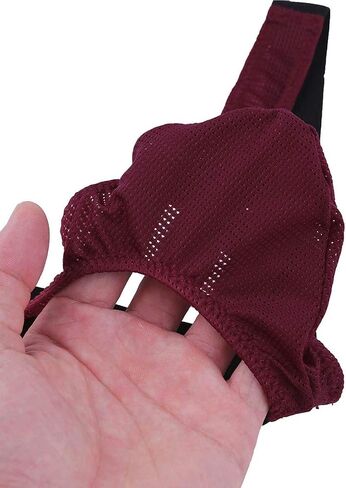 ACSUSS Men's Mesh See Through Lingerie Stretchy Jockstrap Bikini Thongs Underwear in Kuwait