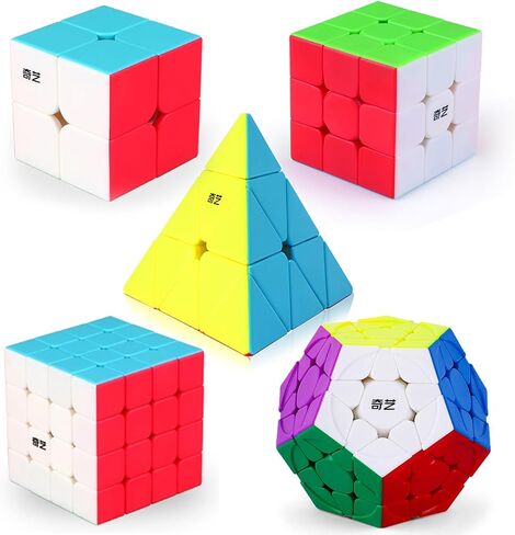 Speed Cube Set, ROXENDA 2x2 3x3 4x4 Megaminx Pyramid Puzzle Cube in Kuwait