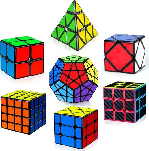 AuntyFey Speed Cube Set 5 Pack, 2x2 3x3 4x4 Megaminx Pyramid, Kids & Adults in Saudi Arabia