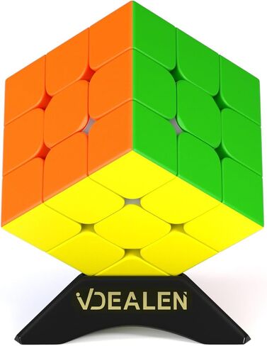 Vdealen 3x3 Speed Cube with Stand Stickerless Magic Cube Toy Gift for Kids in Saudi Arabia