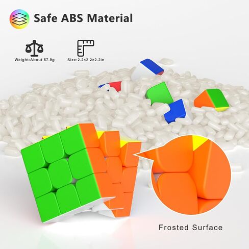 Vdealen 3x3 Speed Cube with Stand Stickerless Magic Cube Toy Gift for Kids in Saudi Arabia