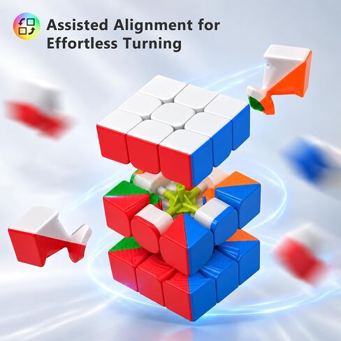 Vdealen 3x3 Speed Cube with Stand Stickerless Magic Cube Toy Gift for Kids in Saudi Arabia