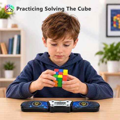 Vdealen 3x3 Speed Cube with Stand Stickerless Magic Cube Toy Gift for Kids in Saudi Arabia