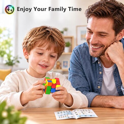 Vdealen 3x3 Speed Cube with Stand Stickerless Magic Cube Toy Gift for Kids in Saudi Arabia