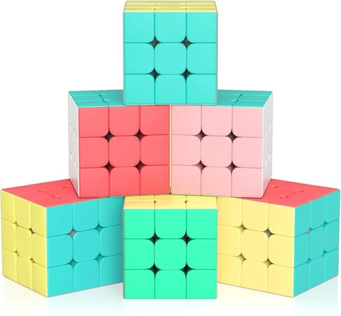 Vdealen 3x3x3 Speed Cube Set, 6 Pack Speed Cube Bulk Magic Cube Set, School Classroom Prize for Students Birthday Party Favors Stocking Stuffers Gifts for Kids Teens Adults(Stickerless) in Saudi Arabia