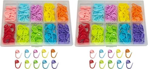 Meikeer 150PCS Locking Stitch Markers with Storage Box, 10 Colors in Kuwait