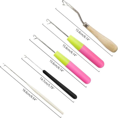 5PCS Latch Hook, Different Sizes Small Crochet Hooks Needle for Hair in Saudi Arabia