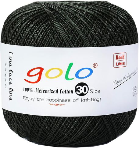 Golo Crochet Thread Size 30 for Tatting & Crocheting - White Yarn 10-5200 in Saudi Arabia