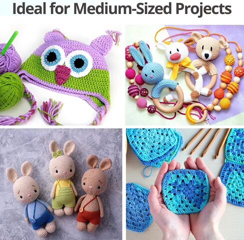 Piccassio Crochet Kit for Beginners – Complete Starter Set for Adults & Teens with 20 Yarn Colors, Hooks, Book & Organizer Bag – Learn to Make Amigurumi, Plushies & Handmade Gifts in Kuwait