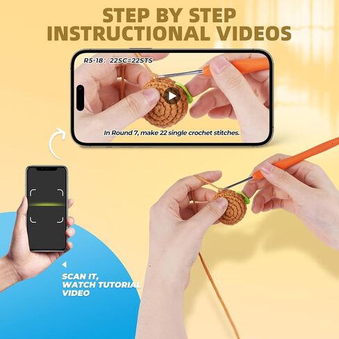 MOREJMTT Crochet Kit for Beginners, Learn to Crochet, Include Easy Knitting Soft Yarn, Step-by-Step Video Tutorial, Hook, Holiday Birthday Gift for Adults (Sausage Dog) in Saudi Arabia
