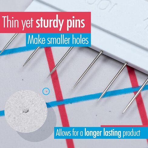 Extra Thick Blocking Mats for Wet and Steam Blocking - Includes Pack of 9, 100 T Pins, 10 Pin Blocker and Storage Bag in Kuwait
