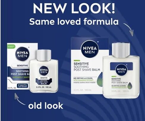 NIVEA FOR MEN Sensitive Post Shave Balm 3.30 oz (Pack of 5) in Kuwait