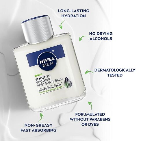 NIVEA FOR MEN Sensitive Post Shave Balm 3.30 oz (Pack of 5) in Kuwait