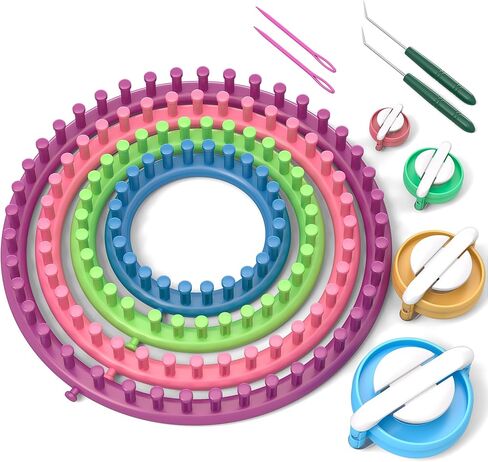 READAEER Round Knitting Looms Set Craft Kit Tool with Hook Needle and Pompom Maker in Saudi Arabia