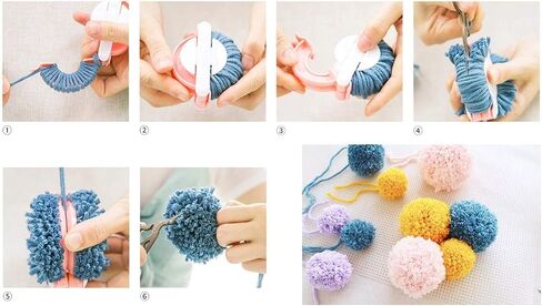 READAEER Round Knitting Looms Set Craft Kit Tool with Hook Needle and Pompom Maker in Saudi Arabia