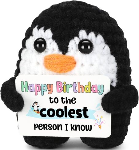 September Birthday Gifts for Women Men Handmade Crochet Mini Penguin in Kuwait